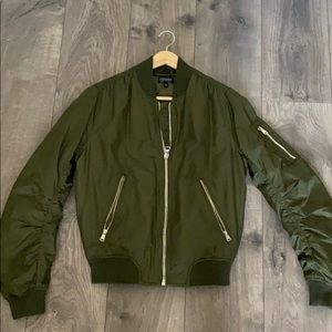 Women’s Topshop Green Bomber